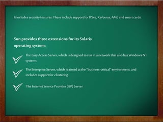 Solaris Server Os Solaris Operating System | PPTX