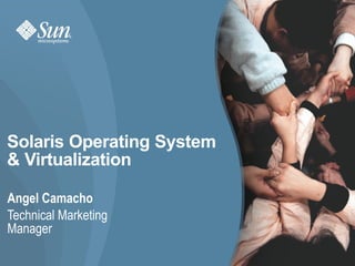 Solaris Operating System
& Virtualization

Angel Camacho
Technical Marketing
Manager
Sun Microsystems, Inc.
 