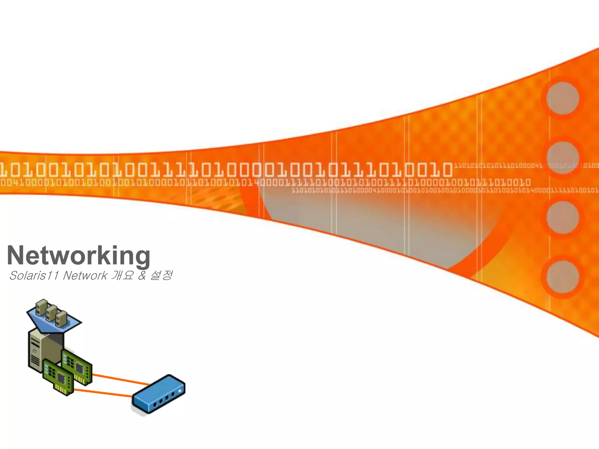 Networking
Solaris11 Network 개요 & 설정
 