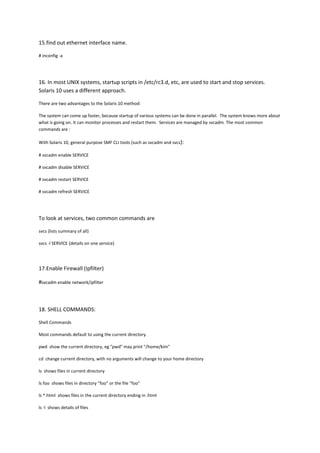 Solaris basics | PDF | Operating Systems | Computer Software and ...