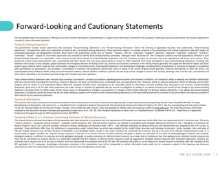 2
TSX: SLS; OTCQB: SLSSF
This presentation does not constitute an offering of securities and the information contained herein is subject to the information contained in the Company's continuous disclosure documents. All amounts expressed in
Canadian $ unless otherwise stipulated.
Forward-looking Statements
This presentation includes certain statements that constitute "forward-looking statements", and "forward-looking information" within the meaning of applicable securities laws (collectively, "forward-looking
statements"). All statements, other than statements of historical fact, are forward-looking statements. These statements appear in a number of places in this presentation and include statements made with respect to
anticipated exploration and development activities. When used in this presentation words such as "intends", "expects", "will be", "underway", "targeted", "planned", "objective", "expected", "potential", "continue",
"estimated", "would", "subject to" and similar expressions are intended to identify these forward-looking statements. Although Solaris Resources Inc. (the "Company") believes that the expectations reflected in such
forward-looking statements are reasonable, undue reliance should not be placed on forward-looking statements since the Company can give no assurance that such expectations will prove to be correct. These
statements involve known and unknown risks, uncertainties and other factors that may cause actual results or events to differ materially from those anticipated in such forward-looking statements, including risks
related to the business of the Company; global outbreaks and contagious diseases (including COVID-19); business and economic conditions in the mining industry generally; the supply and demand for labour and other
project inputs; adverse claims made by local communities; changes in commodity prices; unanticipated exploration and development challenges (including failure of equipment or processes to operate in accordance
with specifications or expectations, cost escalation, unavailability of materials and equipment, government action or delays in the receipt of government approvals, industrial disturbances or other job action, and
unanticipated events related to health, safety and environmental matters); adverse weather conditions; political risk and social unrest; changes in interest and currency exchange rates; and the risks, uncertainties and
other factors identified in the Company's periodic filings with Canadian securities regulators.
These forward-looking statements were derived using numerous assumptions, including assumptions regarding general business and economic conditions; the Company’s ability to develop and maintain relationships
with local communities (including the local Shuar Centres of Warints and Yawi); commodity prices; anticipated costs and expenditures; the Company’s ability to advance exploration efforts at Warintza and its other
projects; and the results of such exploration efforts. While the Company considers these assumptions to be reasonable based on information currently available, they may prove to be incorrect. Forward-looking
statements speak only as of the date those statements are made. Except as required by applicable law, we assume no obligation to update or to publicly announce the results of any change to any forward-looking
statement contained herein to reflect actual results, future events or developments, changes in assumptions or changes in other factors affecting the forward- looking statements. If we update any forward-looking
statements, no inference should be drawn that we will make additional updates with respect to other forward-looking statements. All forward-looking statements contained in this presentation are expressly qualified in
their entirety by this cautionary statement.
Technical Information
The technical information contained in this document related to the mineral resource estimate at Warintza was approved by, or based upon disclosure prepared by, Mario E. Rossi, FAusIMM,RM-SME, Principal
Geostatistician of Geosystems International Inc., a “Qualified Person” as defined in National Instrument 43-101 Standards of Disclosure for Mineral Projects (“43-101”). See the corresponding technical report entitled
"NI 43-101 Technical Report for the Warintza Project, Ecuador" with an effective date of April 1, 2022 and available on SEDAR under the Company's profile at www.sedar.com. The remaining technical information
contained in this document has been reviewed and approved by Jorge Fierro, M.Sc., DIC, PG, Vice President Exploration of Solaris who is a “Qualified Person” as defined in NI 43-101. Jorge Fierro is a Registered
Professional Geologist through the SME (registered member #4279075).
Cautionary Note to U.S. Investors Concerning Estimates of Mineral Resources
The mineral resource estimates described in this presentation have been prepared in accordance with the requirements of Canadian securities laws, which differ from the requirements of U.S. securities laws. The terms
"mineral resource", "measured mineral resource", "indicated mineral resource" and "inferred mineral resource" are defined in accordance with Canadian National Instrument 43 101— Standards of Disclosure for
Mineral Projects (“NI 43 101”) and the Canadian Institute of Mining, Metallurgy and Petroleum (the “CIM”) – CIM Definition Standards on Mineral Resources and Mineral Reserves, adopted by the CIM Council, as
amended. These definitions differ from the definitions in requirements under United States securities laws adopted by the United States Securities and Exchange Commission. Under Canadian rules, estimates of
inferred mineral resources may not form the basis of feasibility or pre-feasibility studies, except in rare cases. Investors are cautioned not to assume that all or any part of an inferred mineral resource exists or is
economically or legally mineable. An “inferred mineral resource” is that part of a mineral resource for which quantity and grade or quality are estimated on the basis of limited geological evidence and sampling.
Geological evidence is sufficient to imply but not verify geological and grade or quality continuity. An inferred mineral resource has a lower level of confidence than that applying to an indicated mineral resource and
must not be converted to a mineral reserve. It is reasonably expected that the majority of inferred mineral resources could be upgraded to indicated mineral resources with continued exploration. Investors are
cautioned not to assume that all or any part of mineral resources determined in accordance with NI 43-101 and CIM standards will qualify as, or be identical to, mineral resources estimated under the standards of the
SEC applicable to U.S. companies. Accordingly, information contained in this presentation may not be comparable to similar information made public by U.S. companies subject to the reporting and disclosure
requirements under the United States federal securities laws and the rules and regulations thereunder.
Forward-Looking and Cautionary Statements
 