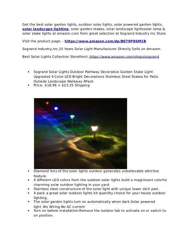 Solar Landscape Lighting Solar Landscape Lighting