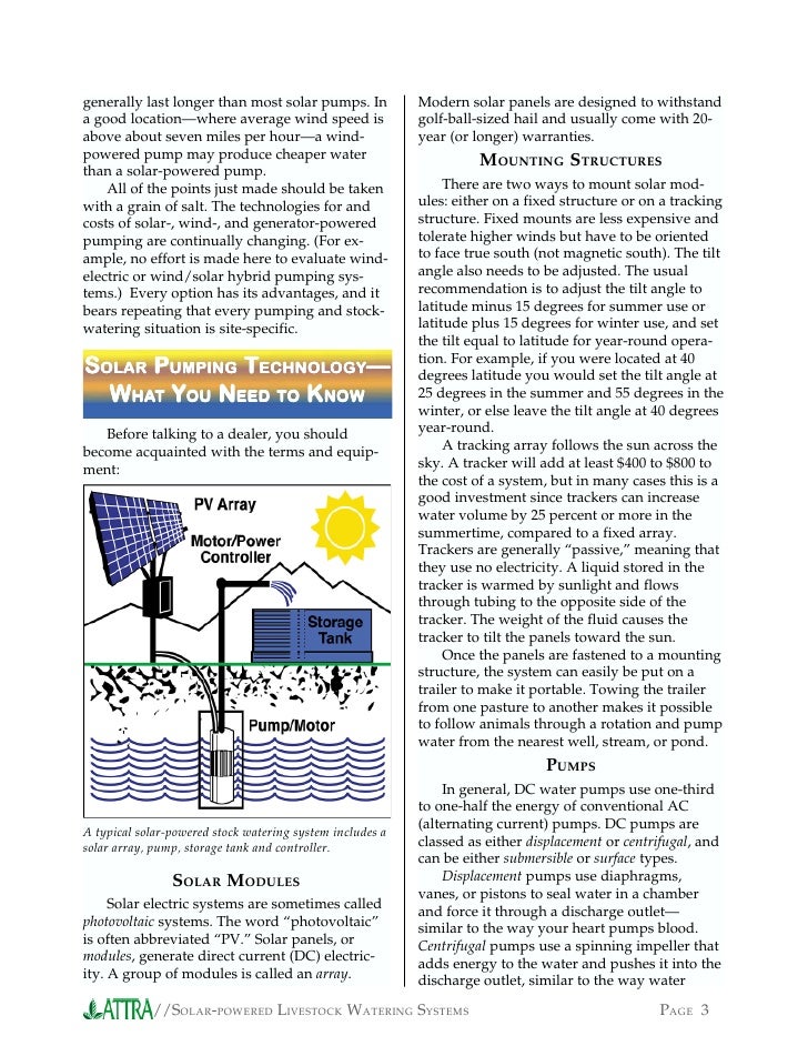 Solarpowered Livestock Watering Systems