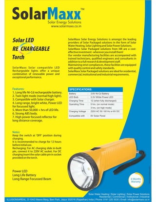 Solar Rechargeable led Lights
