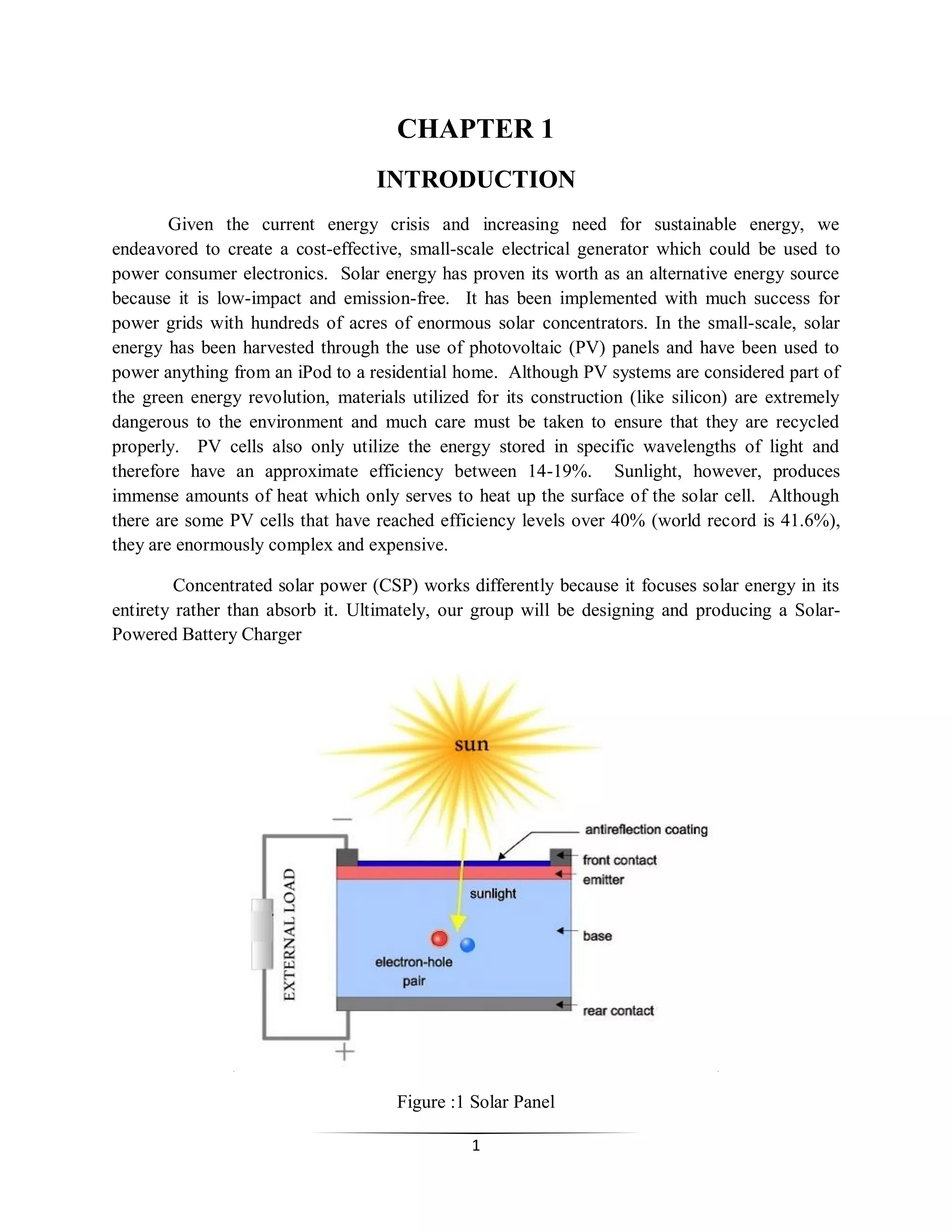 Solar Mobile Charger Report PDF