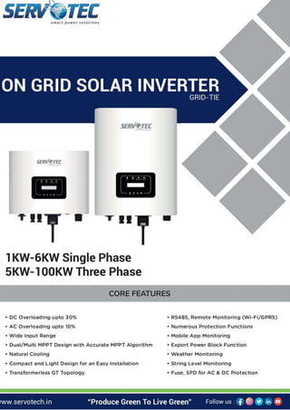 Solar On Grid Inverter (Grid Tie) Catalogue.pptx