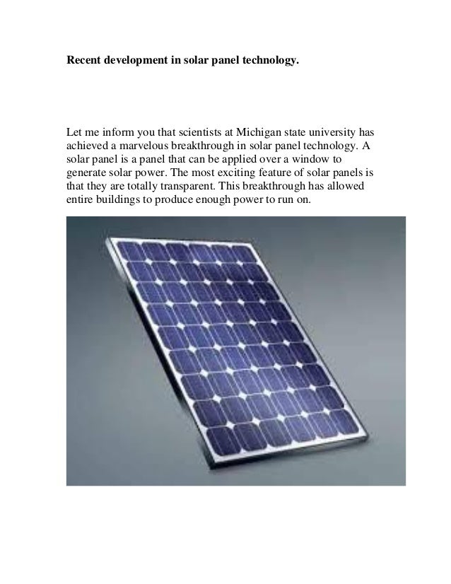 Solar panel blueprint