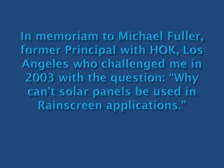 Solar panel integration – vertical wall cladding   la build expo 2015