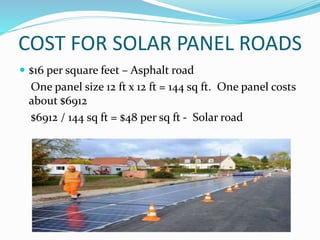 Solar panel roads ppt | PPTX