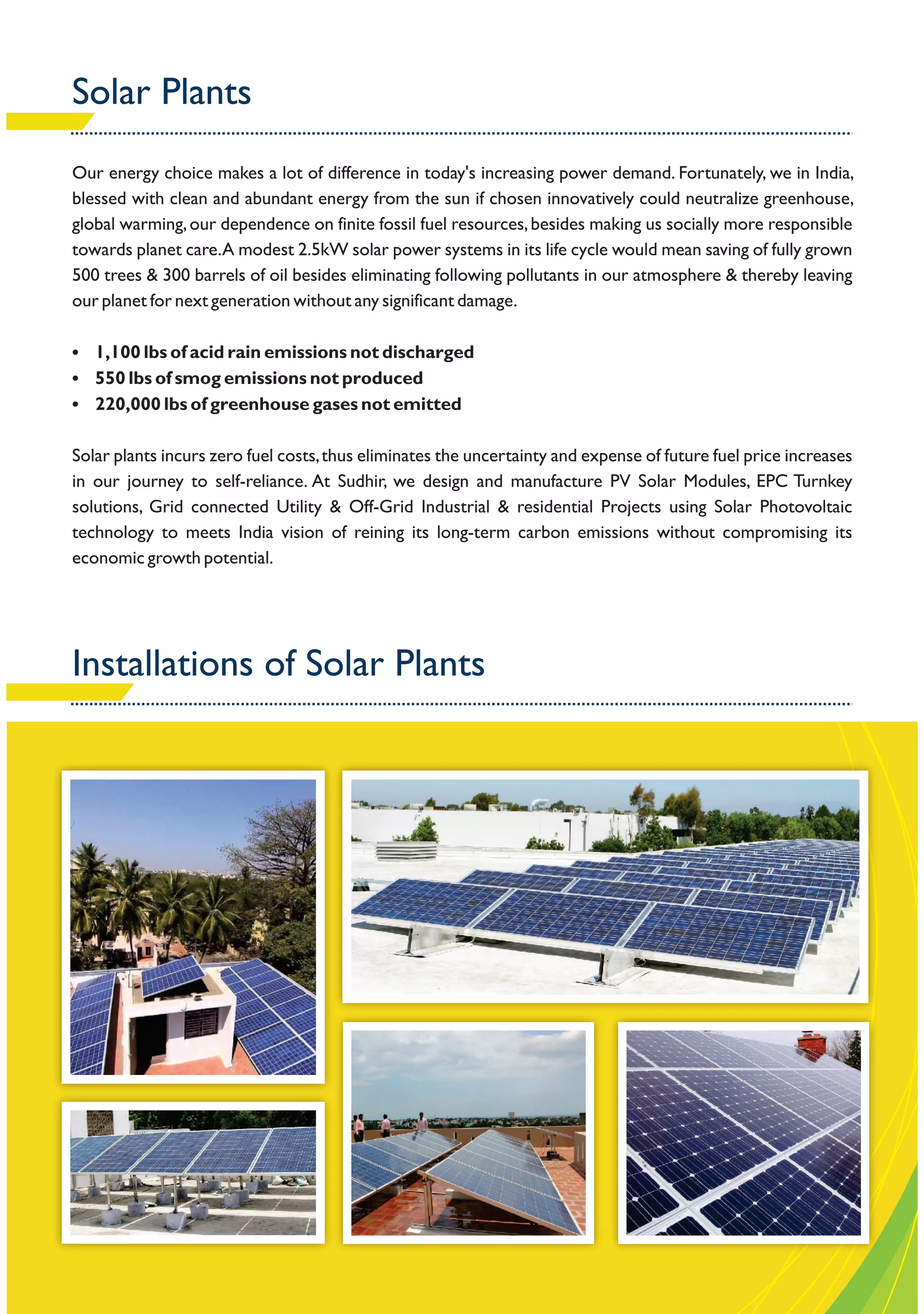 Sudhir Solar panel Catalogue