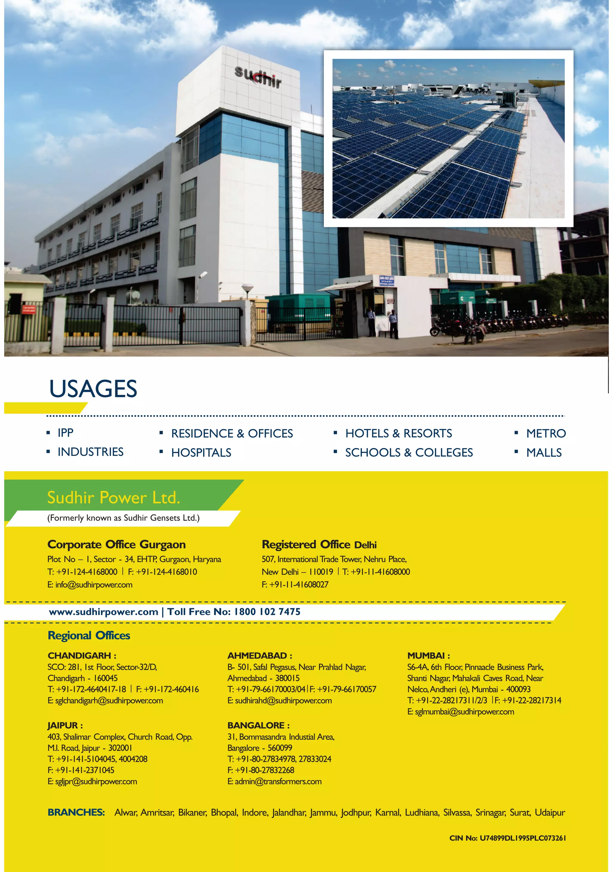 Sudhir Solar panel Catalogue