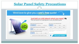 Solar panel safety precautions | PDF