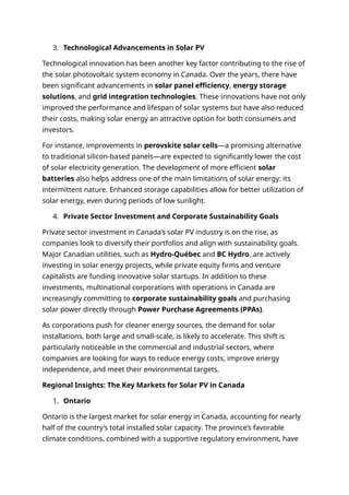 Growth Opportunities in the Canada Solar Photovoltaic System Market | DOCX