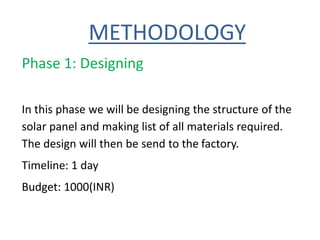Solar Project Methodology Solar power | PPTX