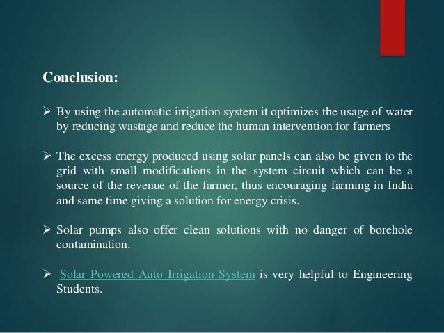 Solar Powered Auto Irrigation System 2