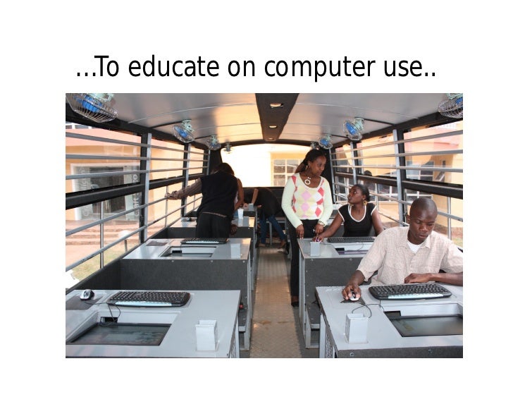 Solar powered, internet enabled mobile computer lab bus