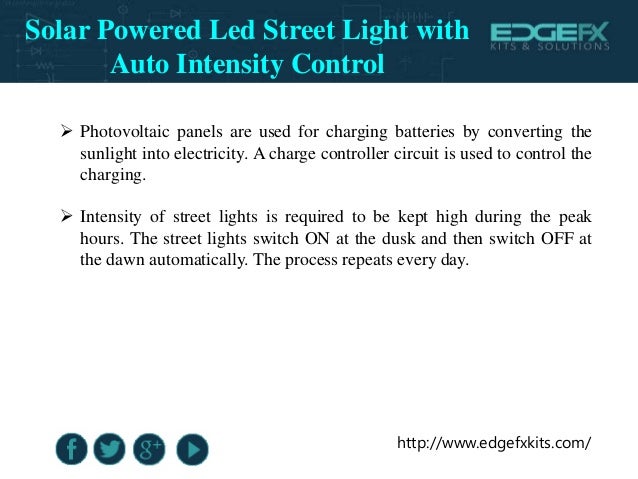 Solar Powered Led Street Light With Auto Intensity Control