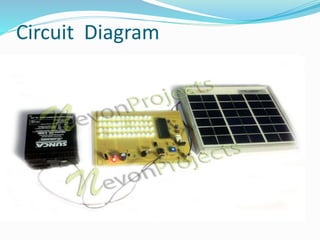 Solar powered led street light with auto intensity control | PPTX