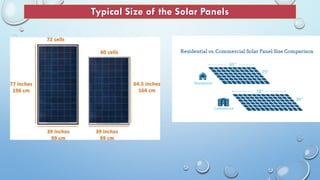 Typical Size of the Solar Panels
 