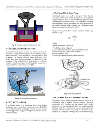Solar powered stirling engine driven water pump | PDF