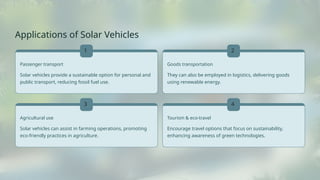 solar Powered vehicles 2.0.pptx battery stores electrical | PPTX