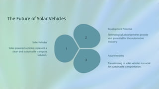 solar Powered vehicles 2.0.pptx battery stores electrical | PPTX