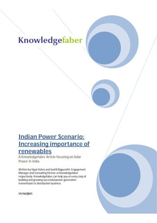 Solar power in india | PDF