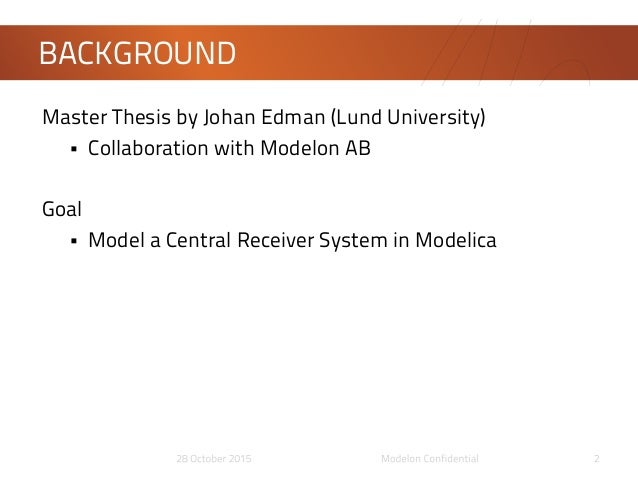 Master thesis on solar energy