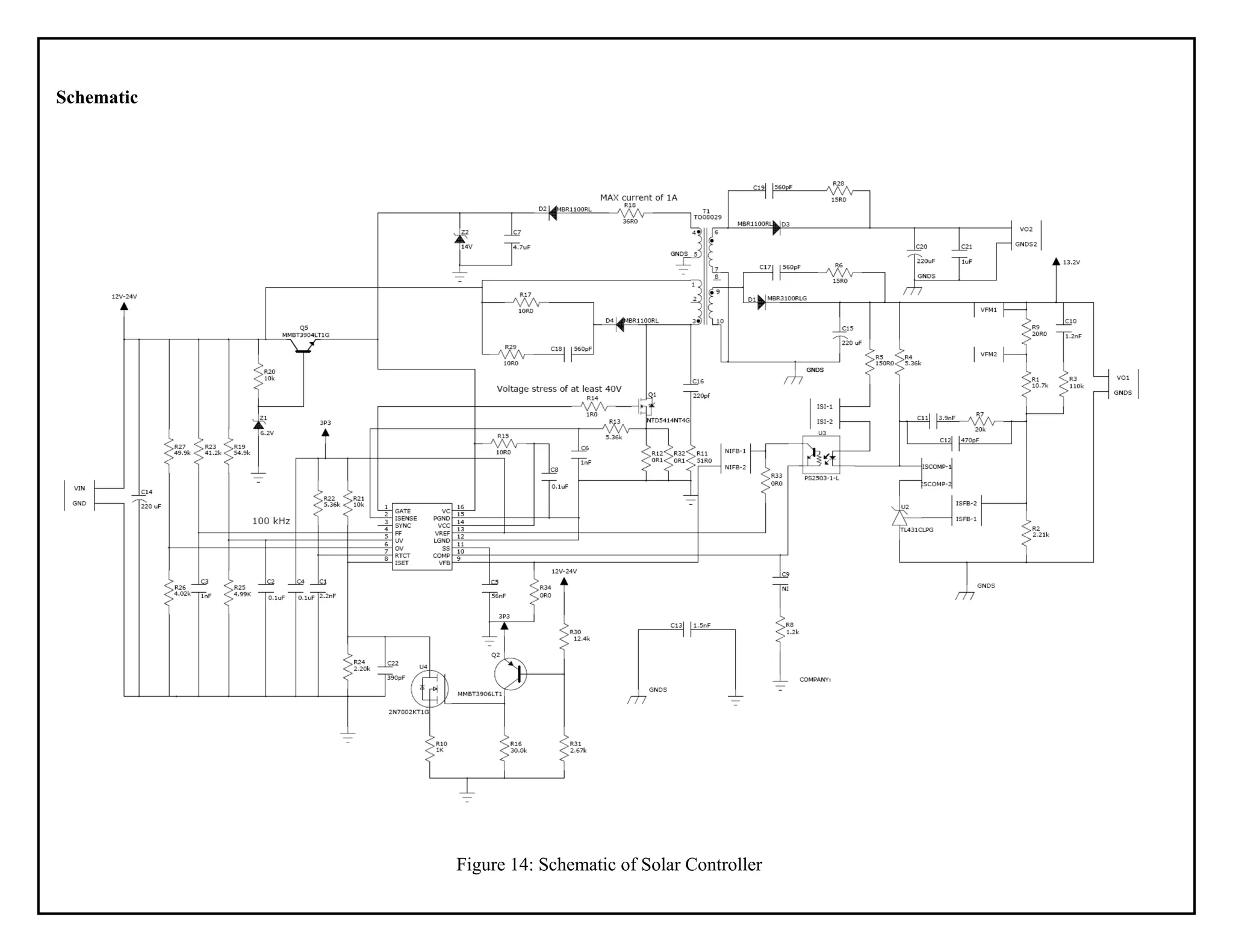 Schematic
Figure 14: Schematic of Solar Controller
 