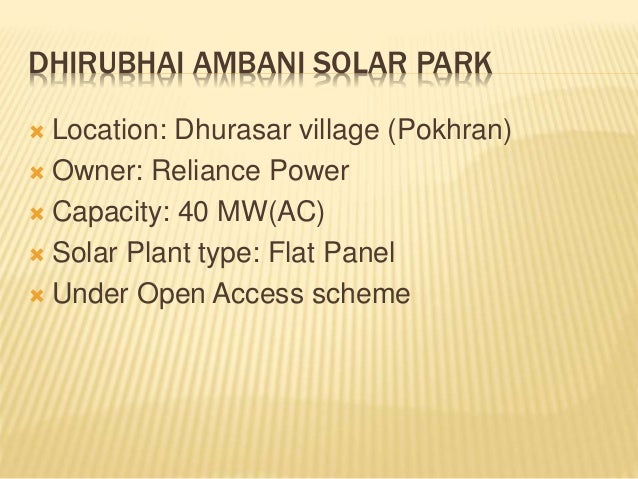 Solar power plants in rajasthan