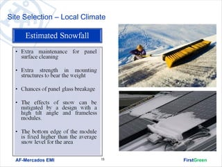 Site Selection – Local Climate




  AF-Mercados EMI           15   FirstGreen
 