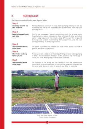 Solar power water pumping for irrigation in bihar india | PDF