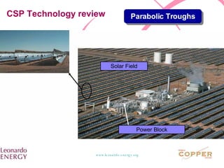 CSP Technology review Parabolic Troughs Solar Field Power Block 
