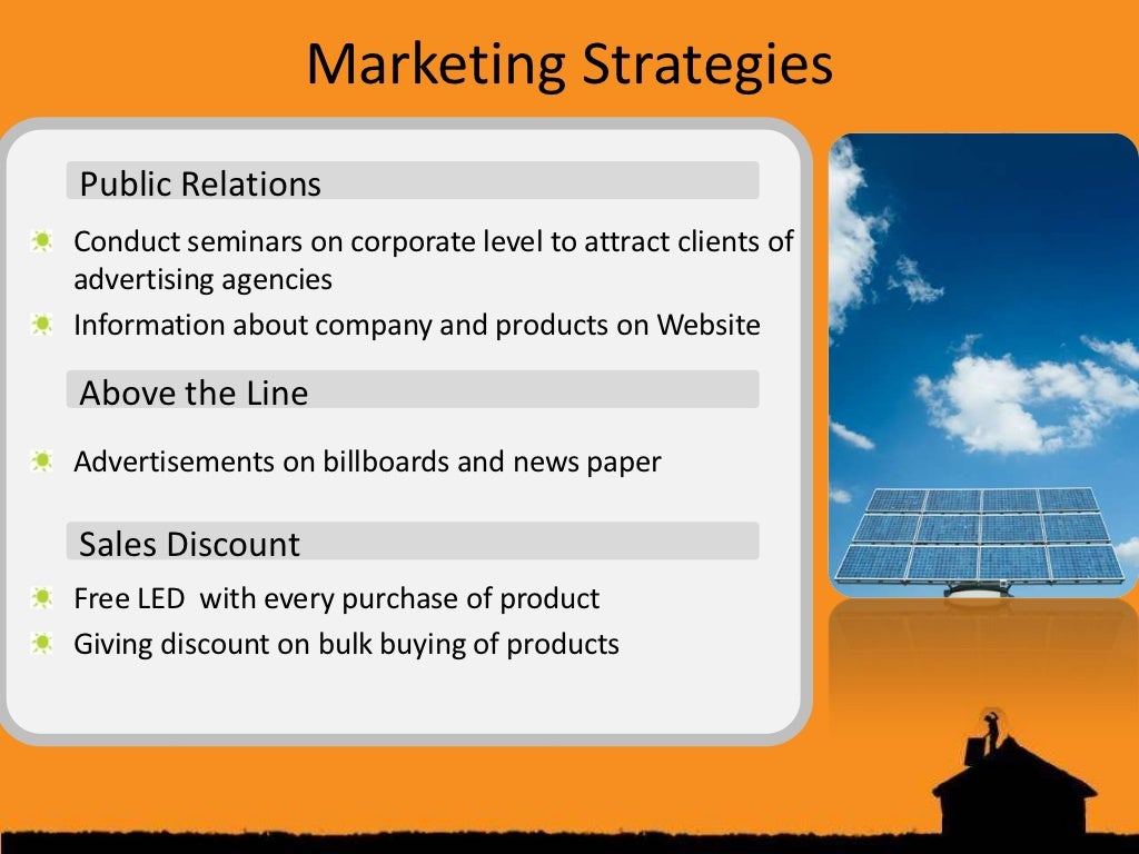 solar products business plan