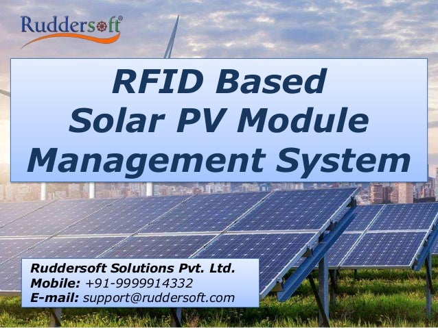 RFID FOR SOLAR PANELS