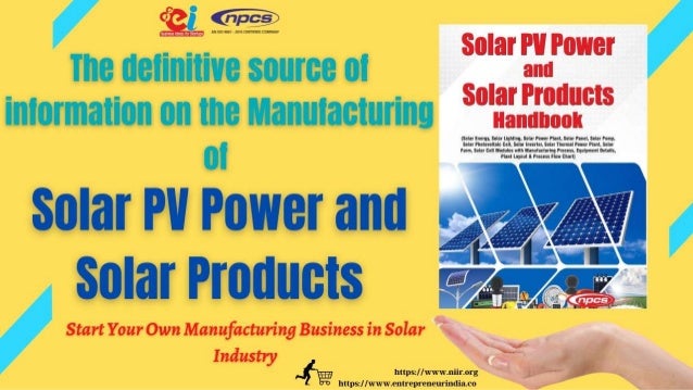 Solar PV Power and Solar Products Handbook | PPTX