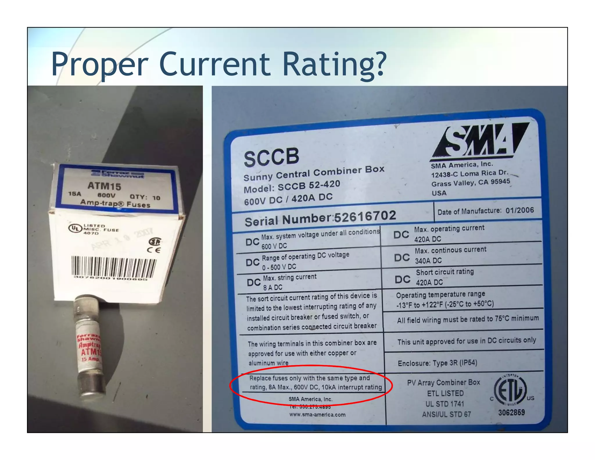 Proper Current Rating?
 