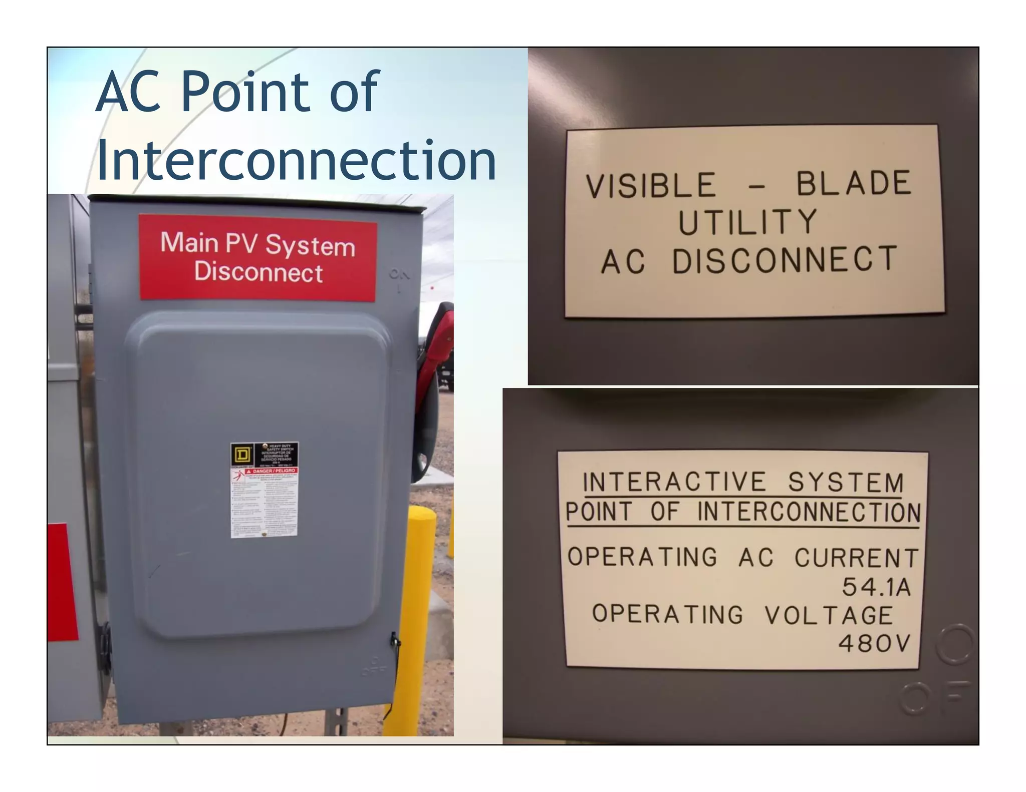 AC Point of
Interconnection
 