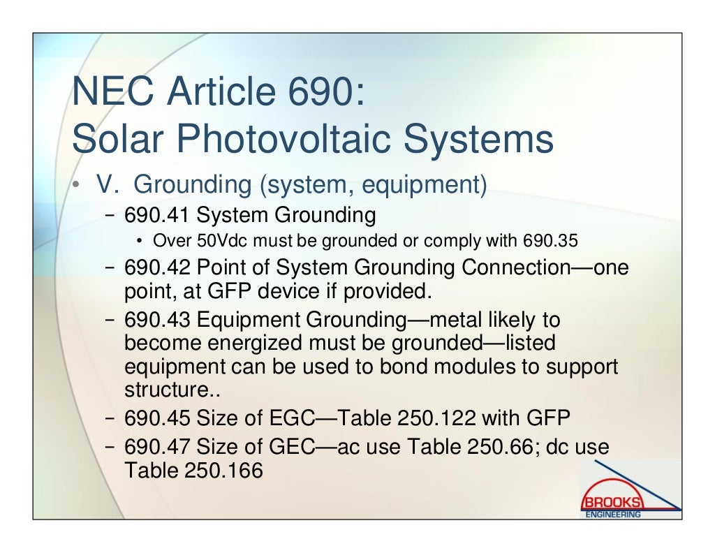 Solar PV Codes and Standards