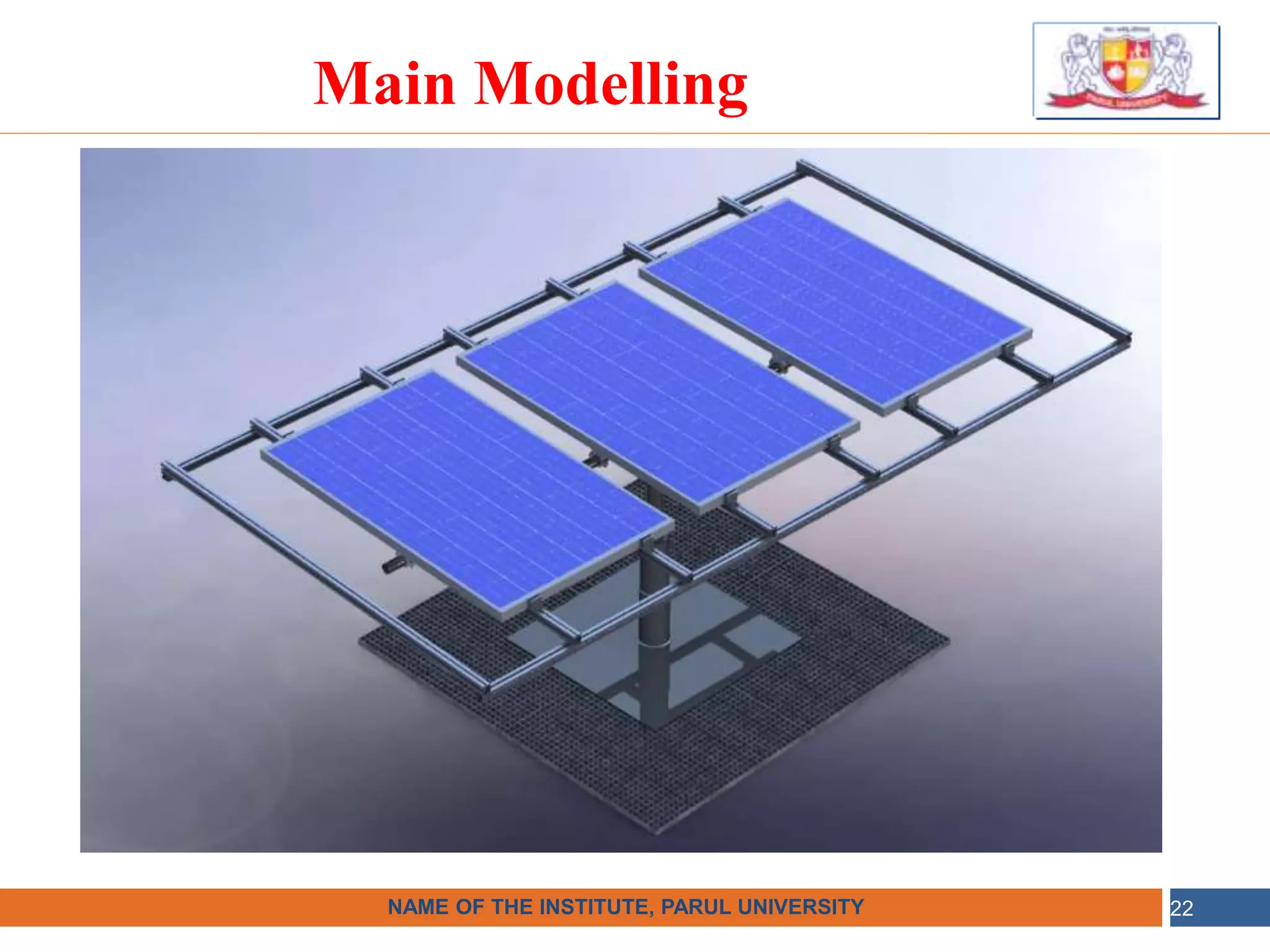 •
NAME OF THE INSTITUTE, PARUL UNIVERSITY
NAME OF THE INSTITUTE, PARUL UNIVERSITY 22
Main Modelling
 