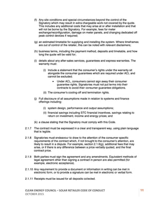 CEC Solar Retailer Code of Conduct | PDF