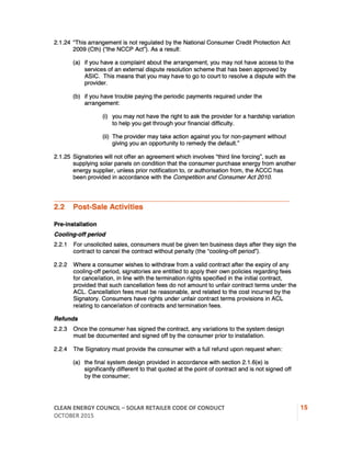 CEC Solar Retailer Code of Conduct | PDF