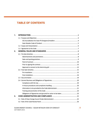 CEC Solar Retailer Code of Conduct | PDF