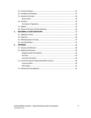 CEC Solar Retailer Code of Conduct | PDF