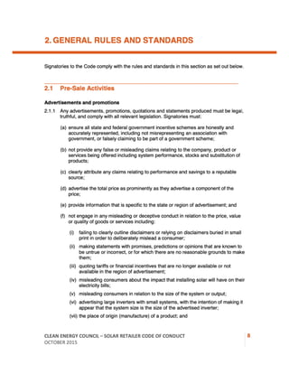 CEC Solar Retailer Code of Conduct | PDF