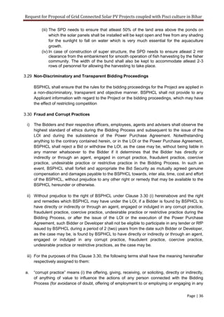 Solar RFP Document for 150mw Solar PV Projects in Bihar | PDF