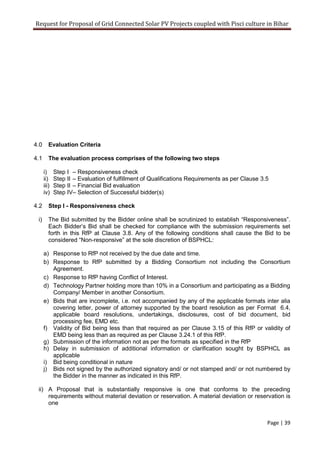 Solar RFP Document for 150mw Solar PV Projects in Bihar | PDF