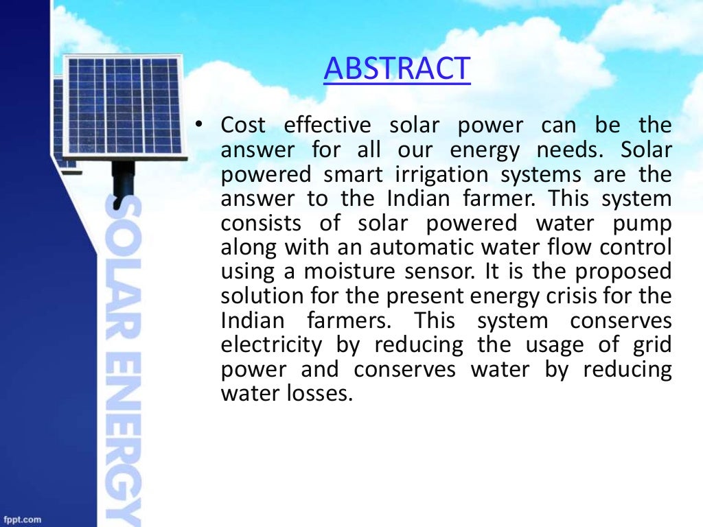 Solar smart irrigation system