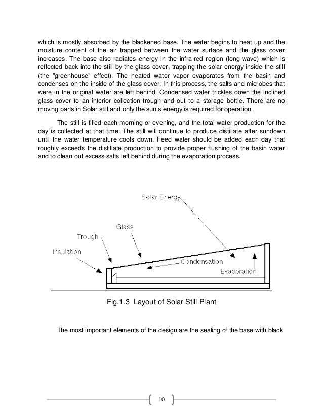 book reports on solar distillation