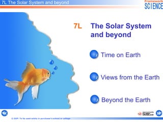 7L The Solar System and beyond Time on Earth   Views from the Earth   Beyond the Earth  7L The Solar System and beyond 